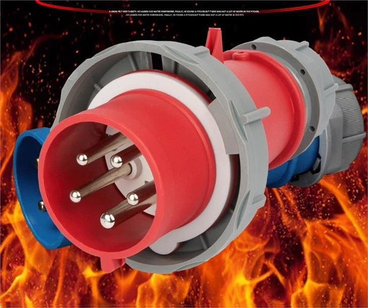 Waterproof IP44 Plug Connector Socket 5P